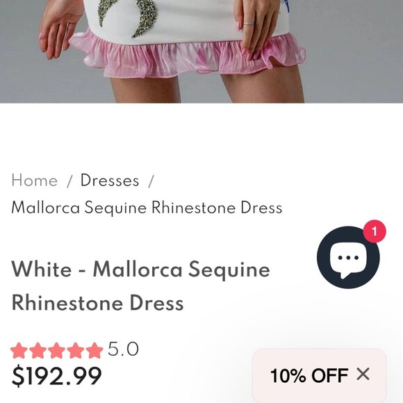 STARFISH BANDAGE MINI DRESS size m - Picture 9 of 9